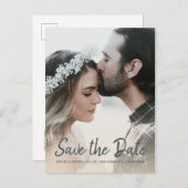 Élégant faire-part de date de mariage avec photo d (Devant / Derrière)