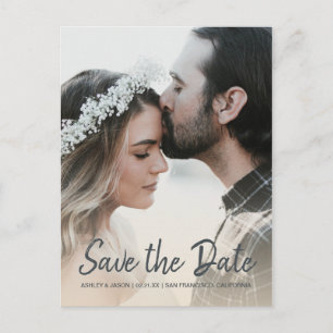 Élégant faire-part de date de mariage avec photo d