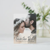 Élégant faire-part de date de mariage avec photo d (Debout devant)