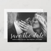 Élégant faire-part de date de mariage avec photo d (Devant / Derrière)