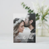 Élégant faire-part de date de mariage avec photo d (Debout devant)