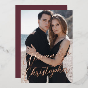 Élégant Faire-Part de Date de Mariage en Calligrap