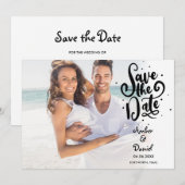 Élégant Faire-Part de Date de Mariage Moderne avec (Devant / Derrière)