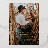 Élégant Faire-Part de Date d'Or (Recto)