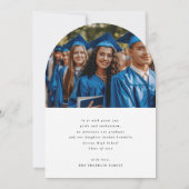 Élégant Faire-part de diplôme d'études supérieures (Dos)