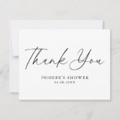 Élégant faire-part de douche de mariée écriture ma (Devant)