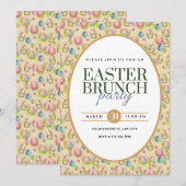Elégant Faire-part de fête de Brunch de Pâques (Devant / Derrière)