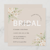 Élégant Faire-Part de Fête de Mariage Floral (Devant / Derrière)