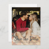 Élégant faire-part de fiançailles avec photo à l'é (Devant / Derrière)