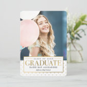 Élégant Faire-part de graduation de balise (Debout devant)