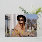 Élégant Faire-part de graduation de la filière (Debout devant)