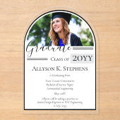 Élégant Faire-part de Graduation de la photo Arché (Recto)