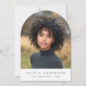 Élégant faire-part de graduation de la photo en ar (Devant)