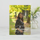 Élégant Faire-part de grossesse de simplicité (Debout devant)