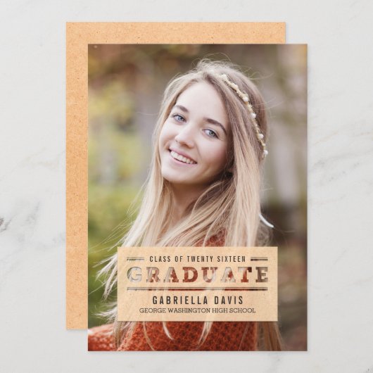 Élégant Faire-part de la coupe (Devant / Derrière)