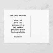 Élégant faire-part de mariage (Dos)