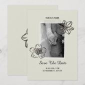 Élégant faire-part de mariage (Devant / Derrière)