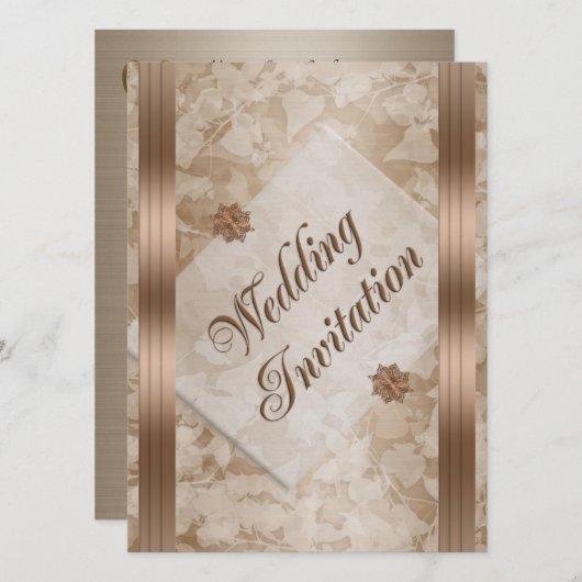 élégant faire-part de mariage (Devant / Derrière)