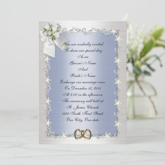 élégant faire-part de mariage (Debout devant)