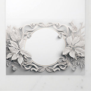 Élégant faire-part de mariage 3D
