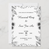 Élégant faire-part de mariage à conserver (Devant)