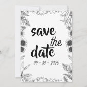 Élégant faire-part de mariage à conserver (Dos)
