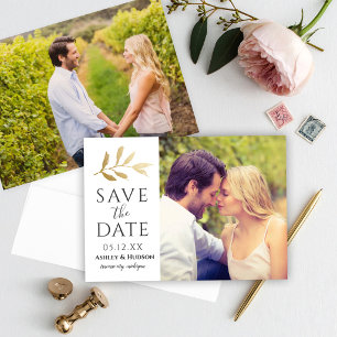 Élégant Faire-Part de Mariage à Deux Photos avec F