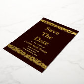 Élégant Faire-Part de Mariage à Feuille d'Or (Rotation)