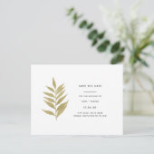 Élégant faire-part de mariage à feuille d'or "Save (Debout devant)
