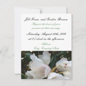 Élégant Faire-part de mariage à fleurs blanches (Devant)