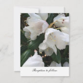 Élégant Faire-part de mariage à fleurs blanches (Dos)