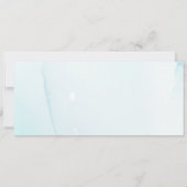 Élégant Faire-part de mariage à fleurs bleues (Dos)