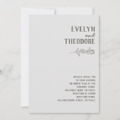 Élégant Faire-part de mariage à fleurs d'art de li (Devant)