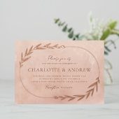 Élégant Faire-part de mariage à huile d'or à pâte  (Debout devant)