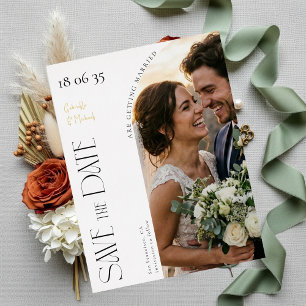 Élégant faire-part de mariage à l'épée avec date d