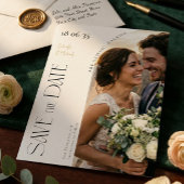 Élégant faire-part de mariage à l'épée en écriture