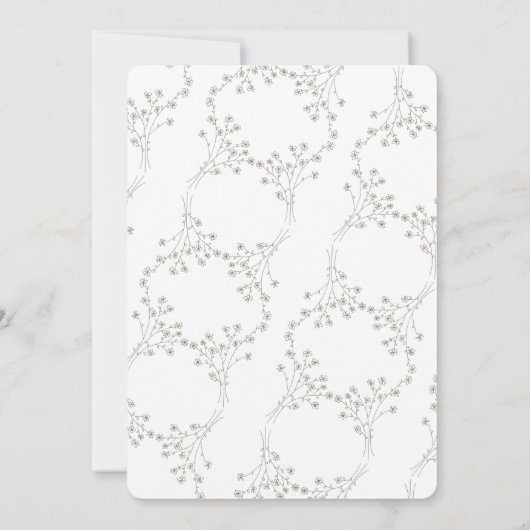 Élégant faire-part de mariage à papillon noir (Dos)