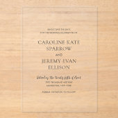 Élégant Faire-Part de Mariage à Sauvegarder (Recto)