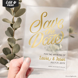 Élégant Faire-Part de Mariage à Sauvegarder Date T