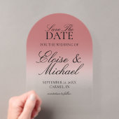 Élégant Faire-Part de Mariage à Script Rouge avec (In situ (ordinateur de poche))