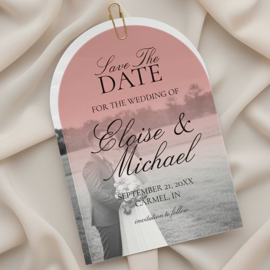 Élégant Faire-Part de Mariage à Script Rouge avec