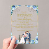 Élégant Faire-part de mariage acrylique avec or et (In situ (ordinateur de poche))