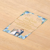 Élégant Faire-part de mariage acrylique avec or et (Poser)