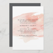 Elégant Faire-part de mariage aquarelle (Devant / Derrière)