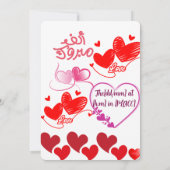 Élégant Faire-part de mariage arabe avec des fléch (Dos)