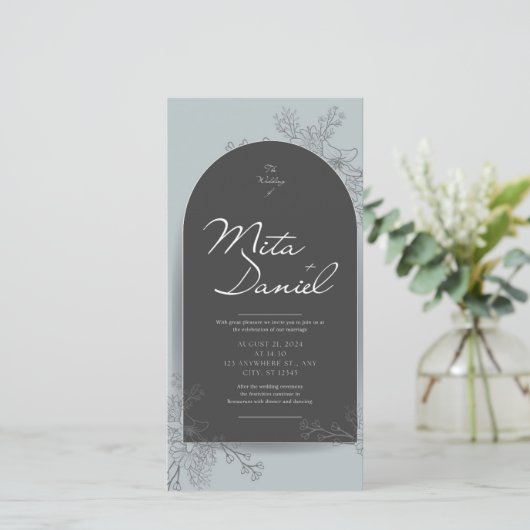 Élégant Faire-part de mariage Arc (Debout devant)