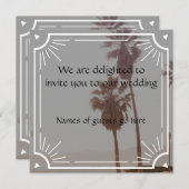 Élégant Faire-part de mariage Art Déco (Devant / Derrière)