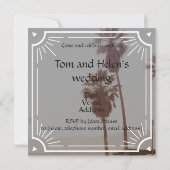 Élégant Faire-part de mariage Art Déco (Dos)