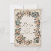 Élégant Faire-part de mariage Art Nouveau (Devant)