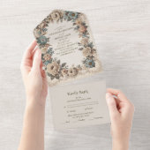 Élégant Faire-part de mariage Art Nouveau (Déchirure)